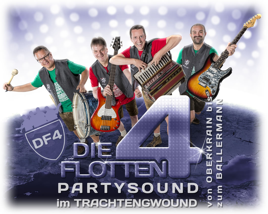 CD-Cover "Die FLOTTEN 4" Partysound im Trachtengwound